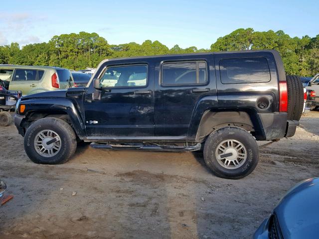 5GTDN136X68148376 - 2006 HUMMER H3 BLACK photo 9