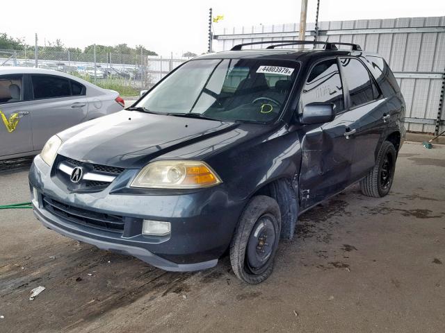 2HNYD18604H551837 - 2004 ACURA MDX TOURIN BLUE photo 2