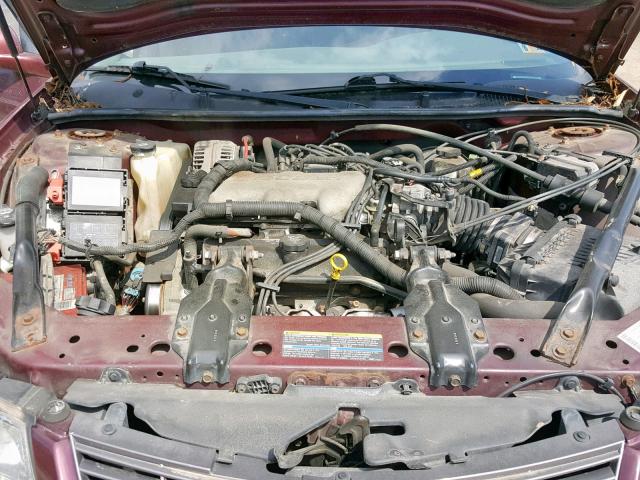 2G1WF52E449412764 - 2004 CHEVROLET IMPALA MAROON photo 7