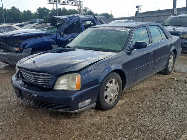 1G6KD54YX4U102935 - 2004 CADILLAC DEVILLE BLUE photo 2