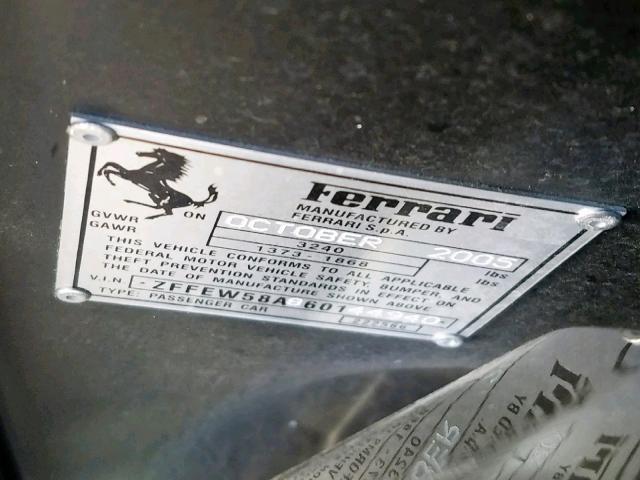 ZFFEW58A860144940 - 2006 FERRARI F430 GRAY photo 10