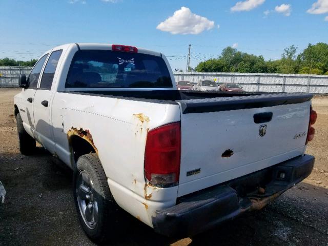 1D7HU18P27J556058 - 2007 DODGE RAM 1500 S WHITE photo 3