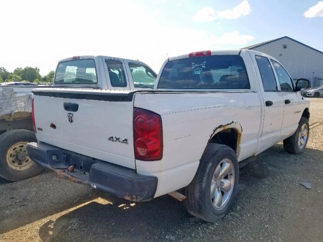 1D7HU18P27J556058 - 2007 DODGE RAM 1500 S WHITE photo 4