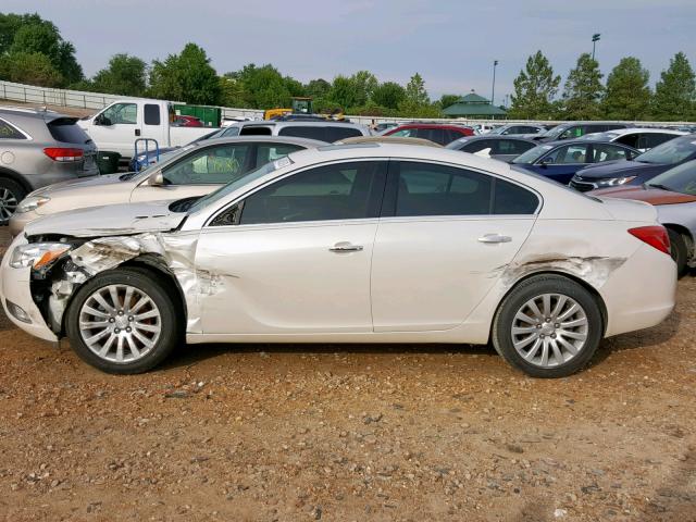 2G4GS5EV6D9240039 - 2013 BUICK REGAL PREM WHITE photo 9