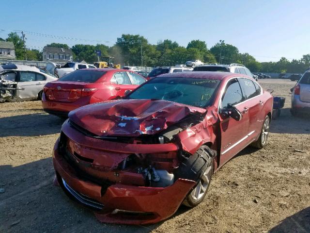 2G1165S37F9113233 - 2015 CHEVROLET IMPALA LTZ RED photo 2