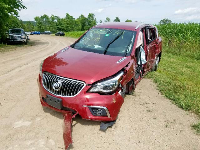 LRBFXDSA7HD216708 - 2017 BUICK ENVISION E RED photo 2