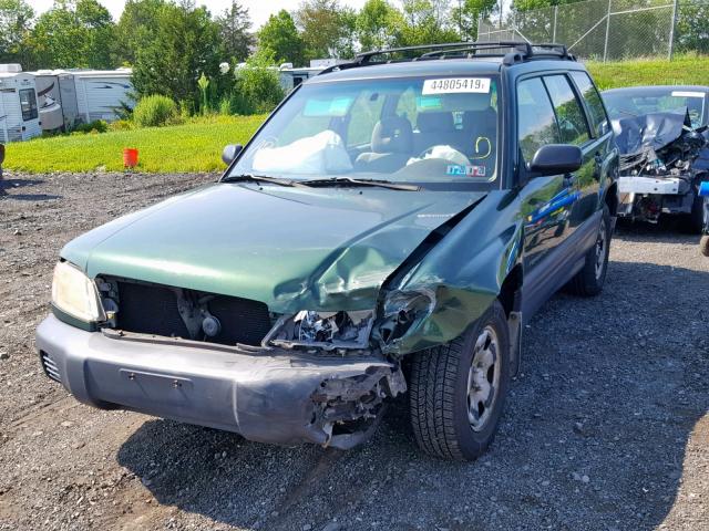 JF1SF63532H750696 - 2002 SUBARU FORESTER L GREEN photo 2