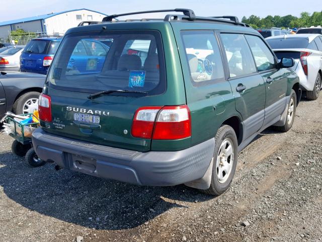 JF1SF63532H750696 - 2002 SUBARU FORESTER L GREEN photo 4