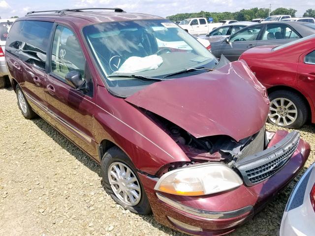 2FMZA5245YBB90921 - 2000 FORD WINDSTAR S BURGUNDY photo 1