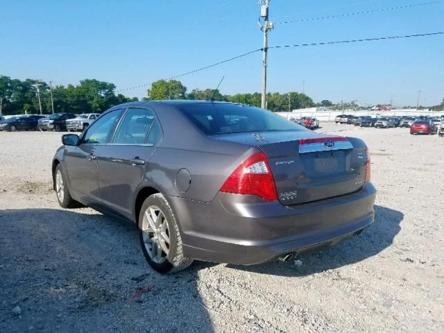 3FAHP0CG2BR336166 - 2011 FORD FUSION SEL GRAY photo 3