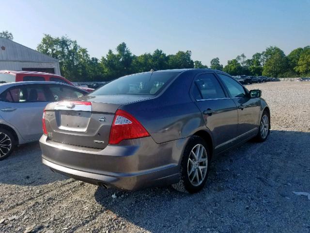 3FAHP0CG2BR336166 - 2011 FORD FUSION SEL GRAY photo 4