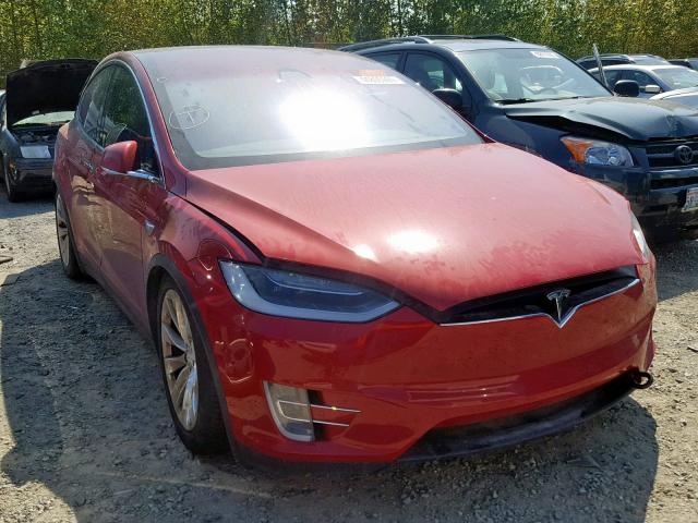 5YJXCBE20HF060921 - 2017 TESLA MODEL X RED photo 1