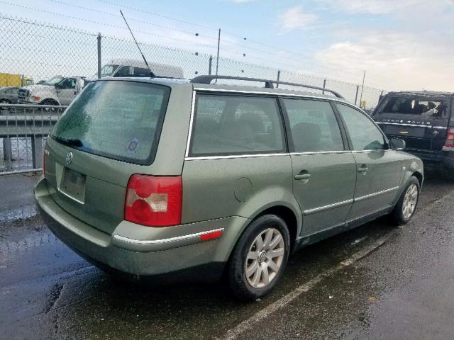 WVWVD63B51E179442 - 2001 VOLKSWAGEN PASSAT GLS GREEN photo 4