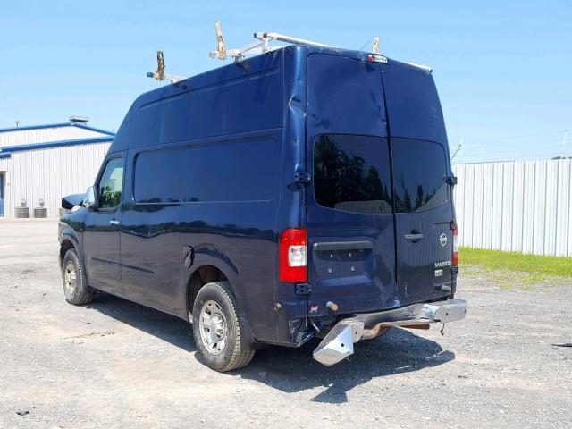 1N6BF0LY2CN114465 - 2012 NISSAN NV 2500 BLUE photo 3