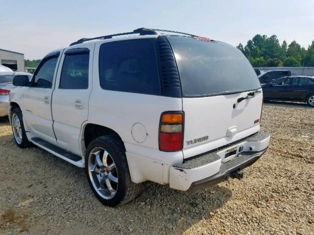 1GKEK63U12J190779 - 2002 GMC DENALI WHITE photo 3