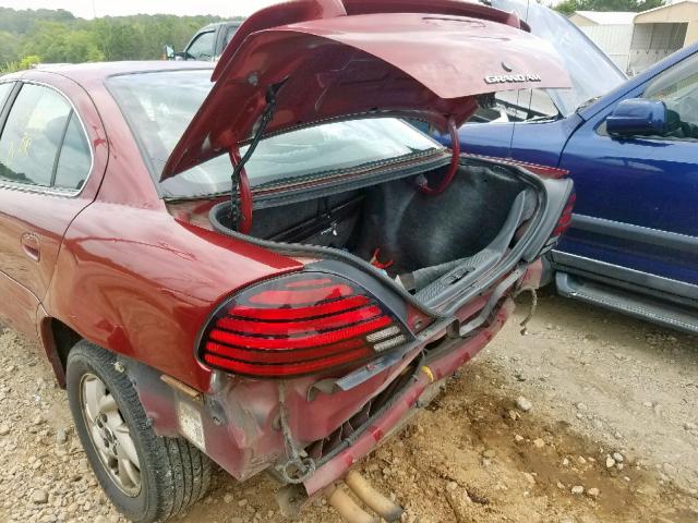 1G2NF52T21M654814 - 2001 PONTIAC GRAND AM S MAROON photo 9