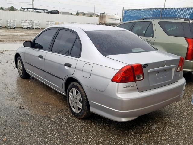 2HGES16324H617295 - 2004 HONDA CIVIC DX V SILVER photo 3