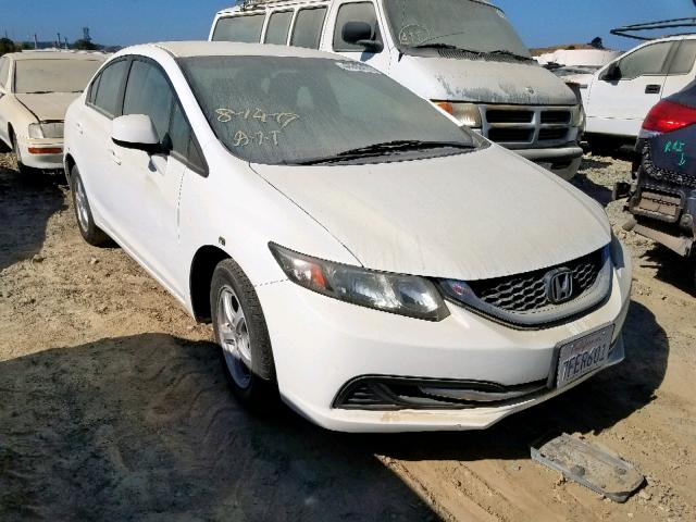 19XFB5F59DE000368 - 2013 HONDA CIVIC NATU WHITE photo 1