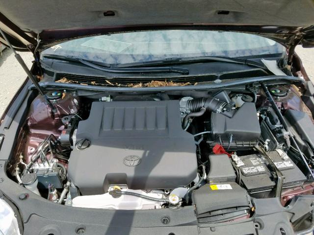 4T1BK1EB5JU289143 - 2018 TOYOTA AVALON XLE BURGUNDY photo 7