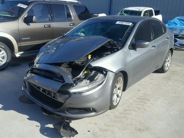 1C3CDFCH5DD146578 - 2013 DODGE DART LIMIT GRAY photo 2