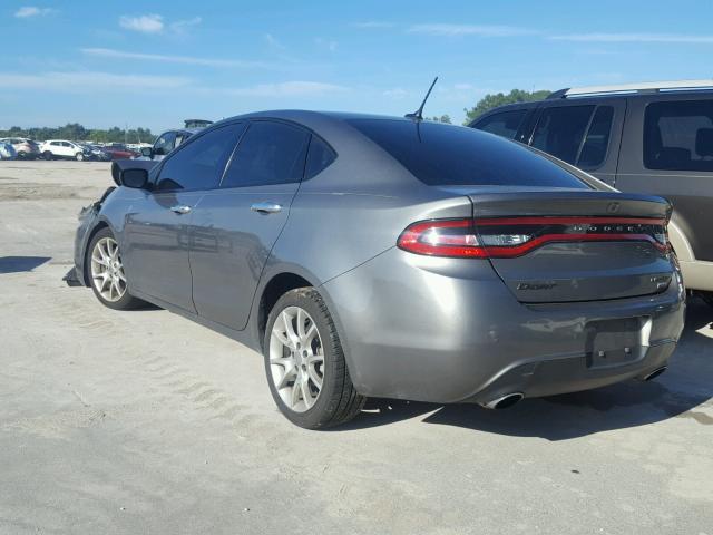 1C3CDFCH5DD146578 - 2013 DODGE DART LIMIT GRAY photo 3