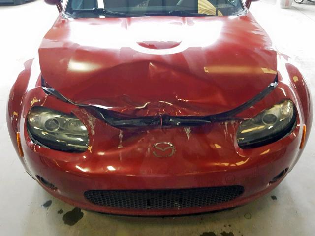 JM1NC25F070126875 - 2007 MAZDA MX-5 MIATA RED photo 9