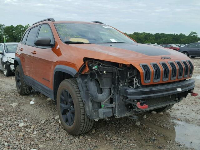 1C4PJMBS9EW277414 - 2014 JEEP CHEROKEE T ORANGE photo 1