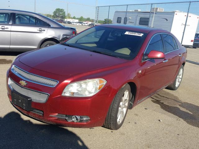 1G1ZK57708F208396 - 2008 CHEVROLET MALIBU LTZ RED photo 2