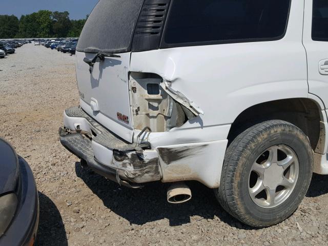 1GKEK63U11J241664 - 2001 GMC YUKON DENA WHITE photo 9