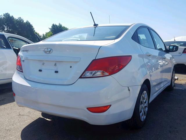 KMHCT4AEXHU194526 - 2017 HYUNDAI ACCENT SE WHITE photo 4