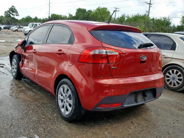 KNADM5A32C6012841 - 2012 KIA RIO LX RED photo 3