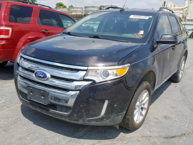 2FMDK3JCXDBA31696 - 2013 FORD EDGE SEL BLACK photo 2