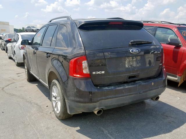 2FMDK3JCXDBA31696 - 2013 FORD EDGE SEL BLACK photo 3