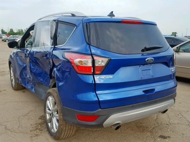 1FMCU9J97JUB30883 - 2018 FORD ESCAPE TIT BLUE photo 3