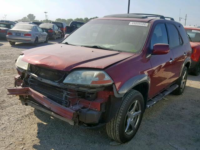 2HNYD18602H522979 - 2002 ACURA MDX TOURIN MAROON photo 2