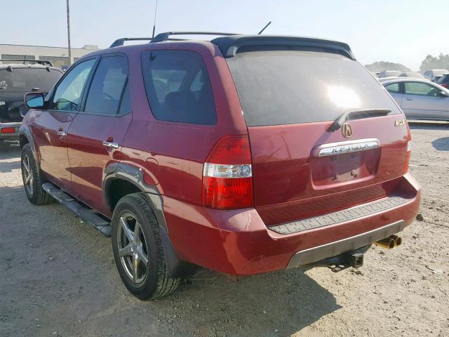 2HNYD18602H522979 - 2002 ACURA MDX TOURIN MAROON photo 3