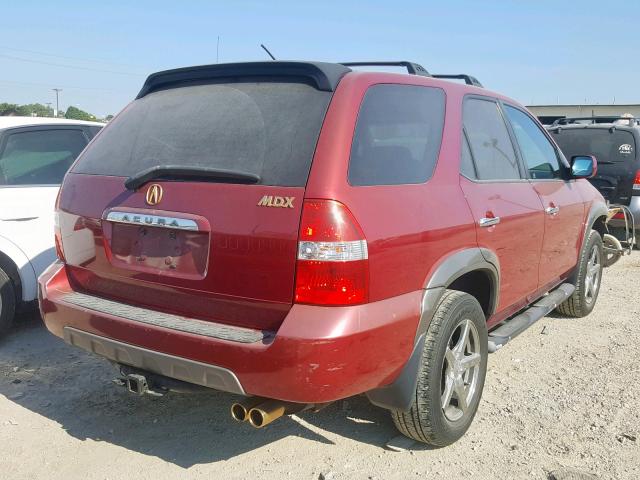 2HNYD18602H522979 - 2002 ACURA MDX TOURIN MAROON photo 4