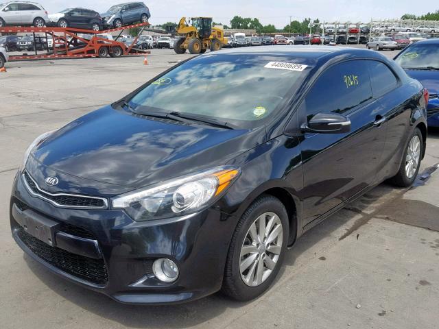 KNAFX6A81E5173885 - 2014 KIA FORTE EX BLACK photo 2