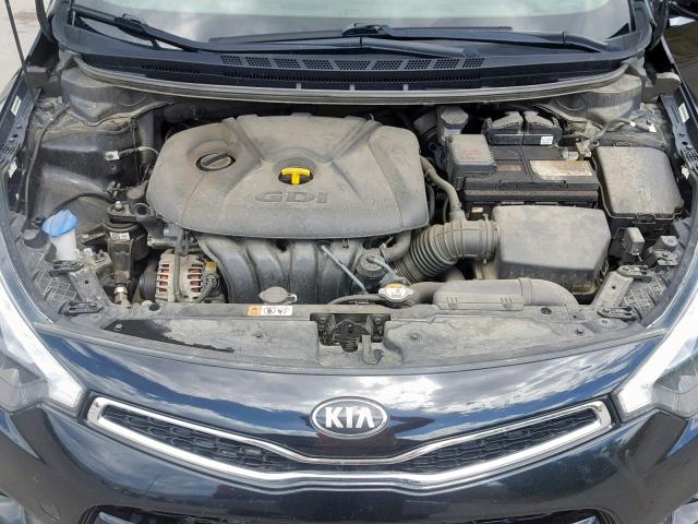 KNAFX6A81E5173885 - 2014 KIA FORTE EX BLACK photo 7