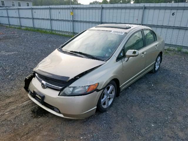 1HGFA16978L072666 - 2008 HONDA CIVIC EXL GOLD photo 2