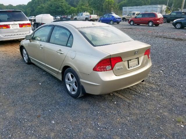 1HGFA16978L072666 - 2008 HONDA CIVIC EXL GOLD photo 3