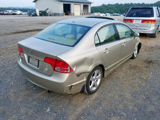 1HGFA16978L072666 - 2008 HONDA CIVIC EXL GOLD photo 4