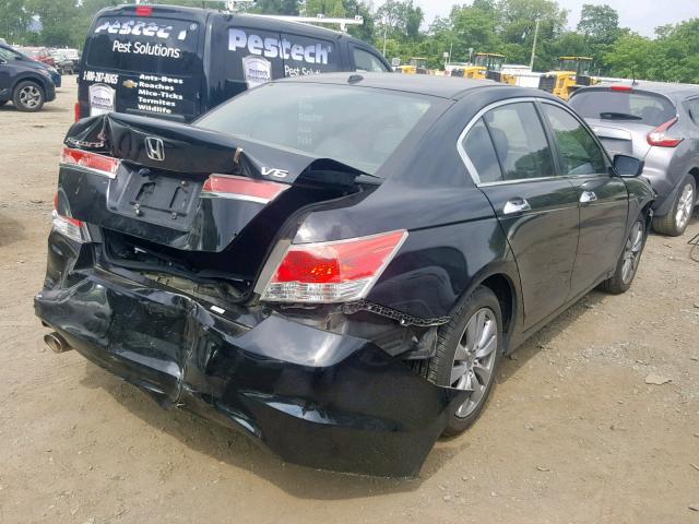 1HGCP3F89CA017824 - 2012 HONDA ACCORD EXL BLACK photo 4