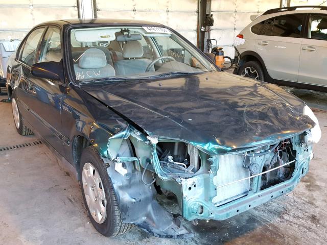 2HGEJ6617YH523420 - 2000 HONDA CIVIC BASE GREEN photo 1