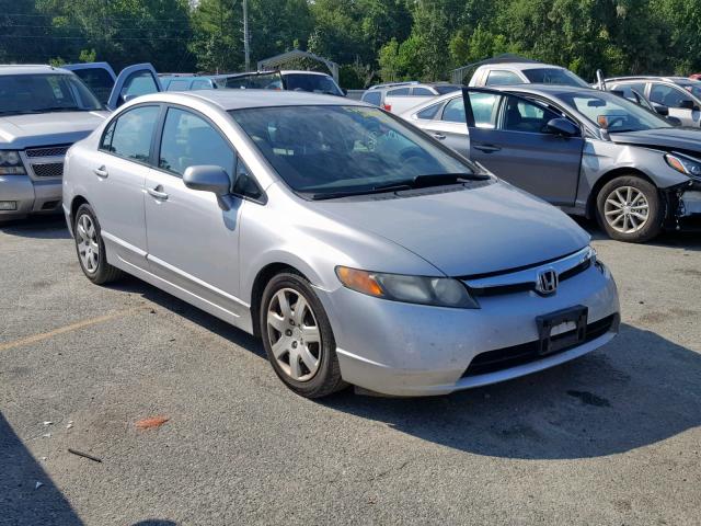 1HGFA16587L142834 - 2007 HONDA CIVIC LX SILVER photo 1