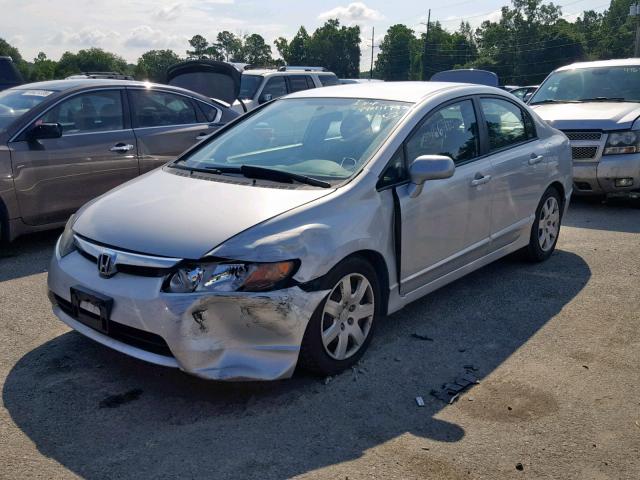 1HGFA16587L142834 - 2007 HONDA CIVIC LX SILVER photo 2