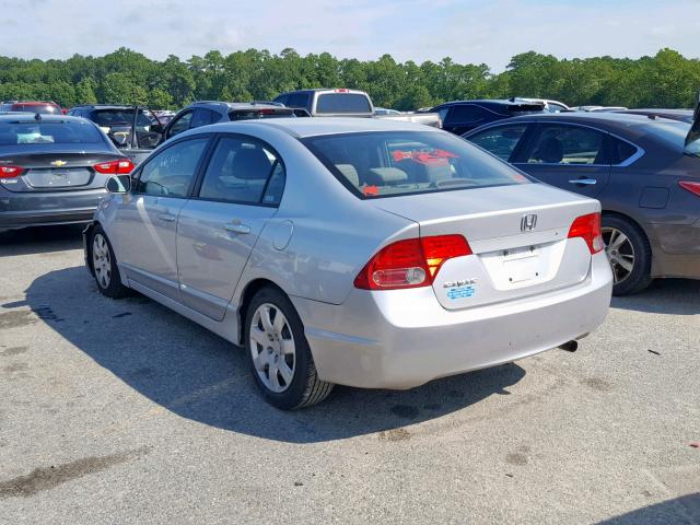 1HGFA16587L142834 - 2007 HONDA CIVIC LX SILVER photo 3