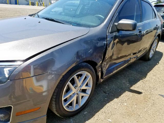 3FAHP0JG2CR212306 - 2012 FORD FUSION SEL GRAY photo 9