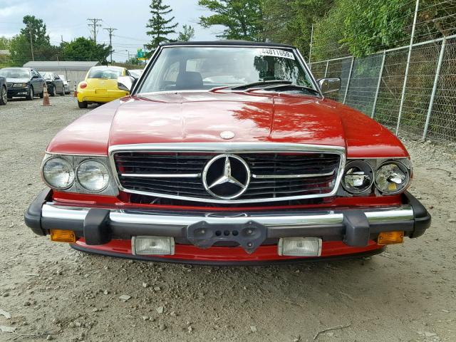 WDBBA48D5JA079552 - 1988 MERCEDES-BENZ 560 SL RED photo 9