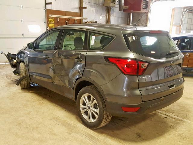 1FMCU0F75KUA52222 - 2019 FORD ESCAPE S GRAY photo 3